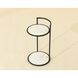 Parga 25 X 14 inch Black / Marble Look Outdoor End Table